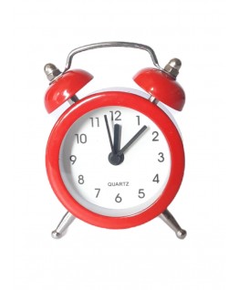 pocket alarm clock red